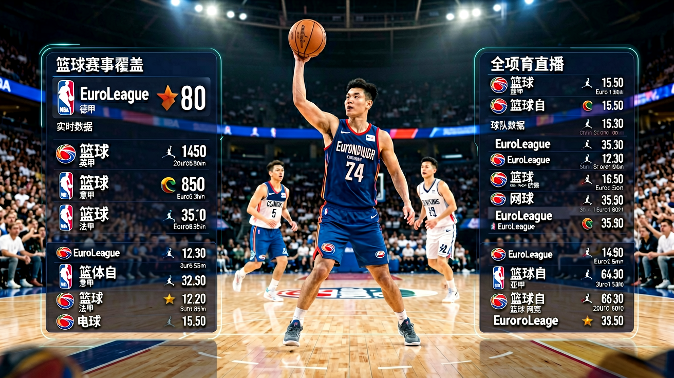 篮球赛事数据覆盖：NBA CBA EuroLeague等篮球联赛实时比分与球员数据